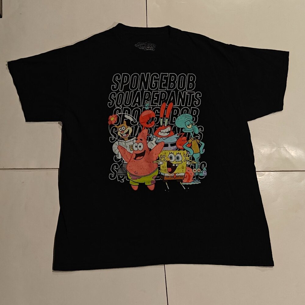 SpongeBob SquarePants T-Shirt Men's L Official Licensed Characters Graphic